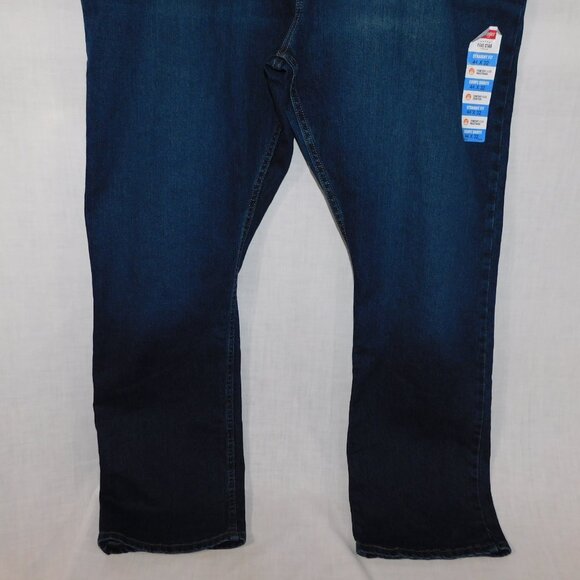 Wrangler Mens 44 x 32 Five Star Performance Flex Straight Fit Dark Wash Jeans - Picture 6 of 10
